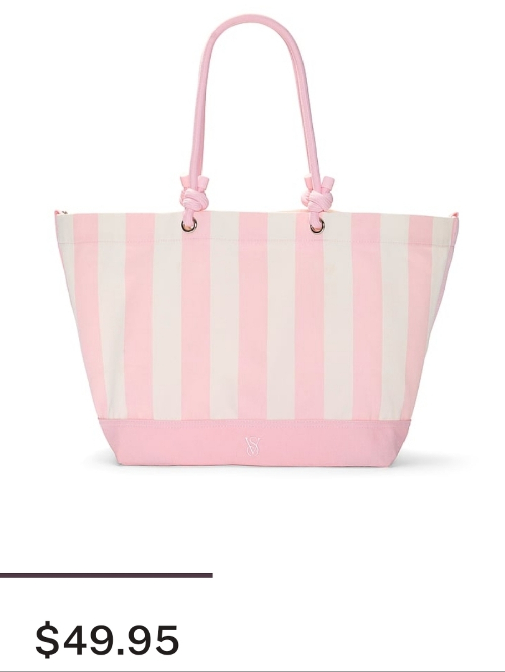 Victoria's Secret Heritage Stripe Rope Handle Tote Bag NEW SEALED MSRP $49.95 - Picture 7 of 14